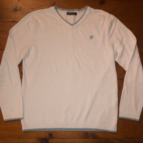 Hang Ten White V Neck Sweater - Picture 3 of 5